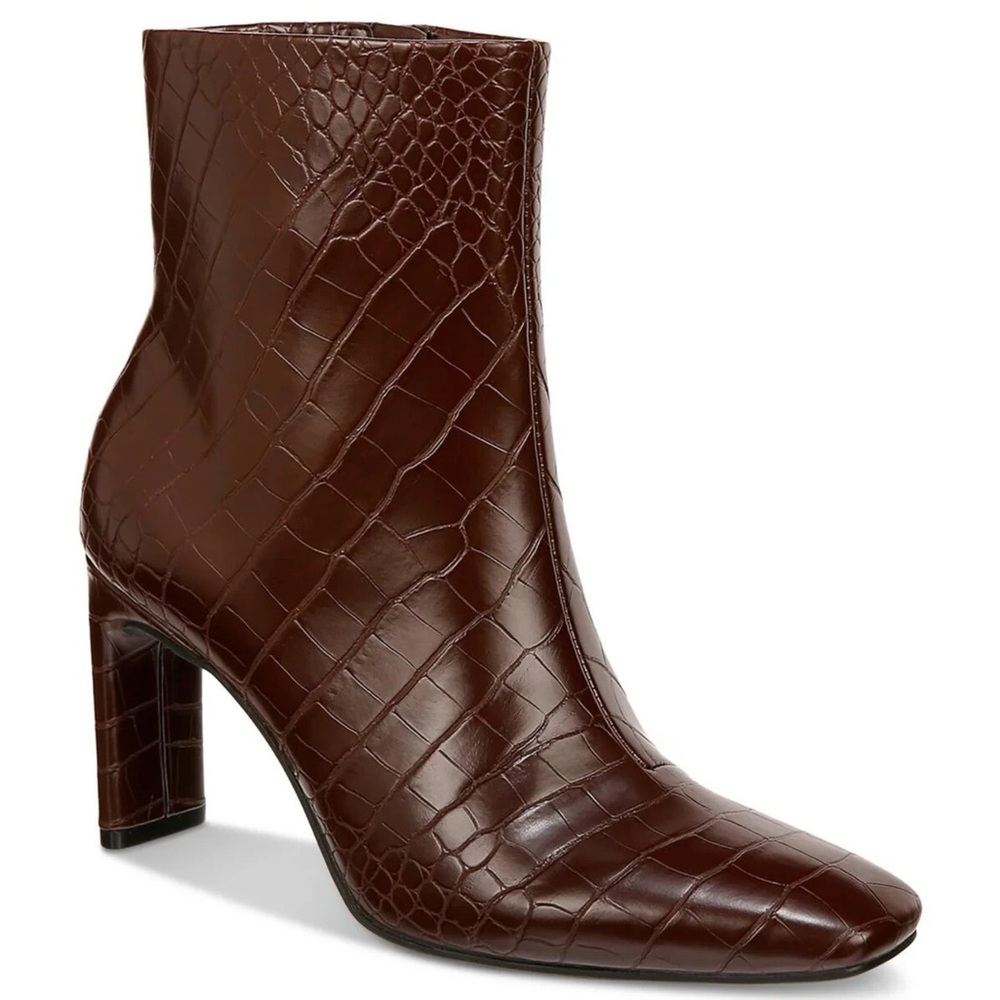 Alfani Terriep Brown Croc Embossed Ankle Boots - Size 7.5 (NIB)